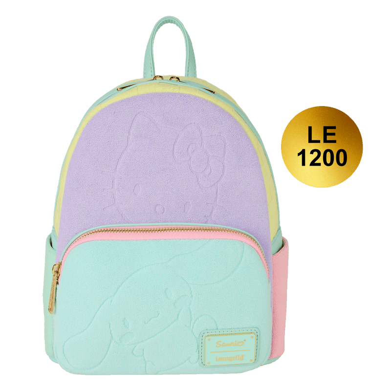 SDCC HELLO KITTY AND FRIENDS COLOUR BLOCK TERRY CLOTH MINI BACKPACK - SANRIO