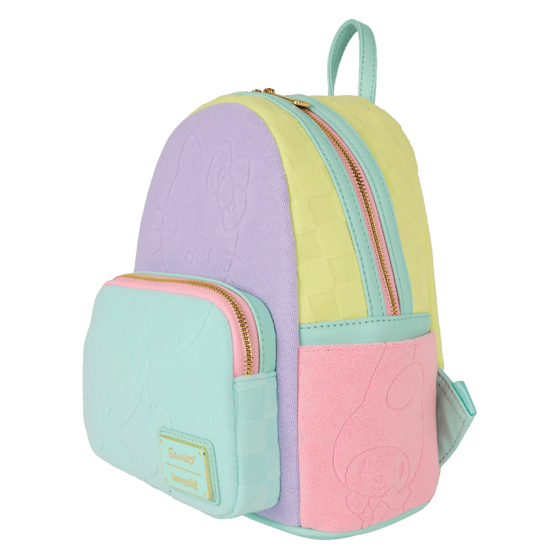 SDCC HELLO KITTY AND FRIENDS COLOUR BLOCK TERRY CLOTH MINI BACKPACK - SANRIO