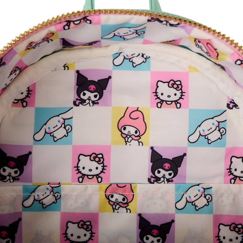 SDCC HELLO KITTY AND FRIENDS COLOUR BLOCK TERRY CLOTH MINI BACKPACK - SANRIO