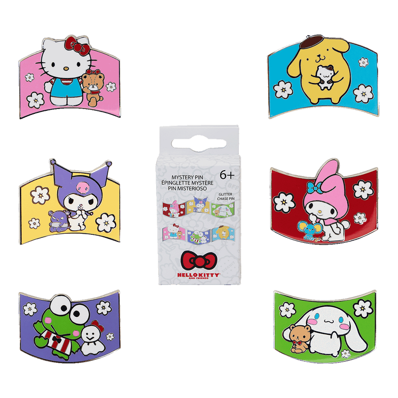 SANRIO AND FRIENDS COLOUR BLOCK BLIND BOX PIN