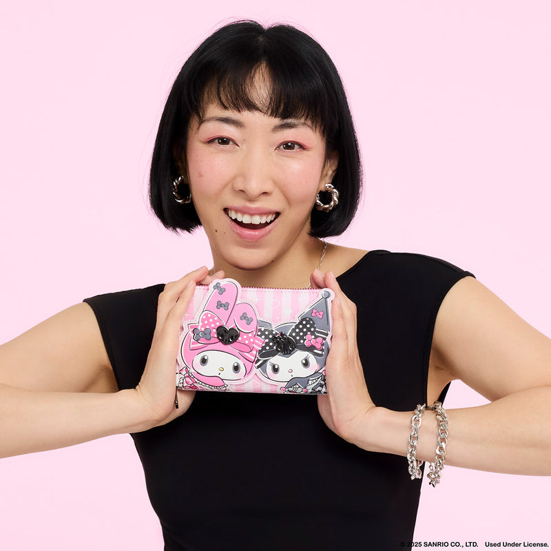 MY MELODY AND KUROMI ZIP AROUND WALLET - SANRIO