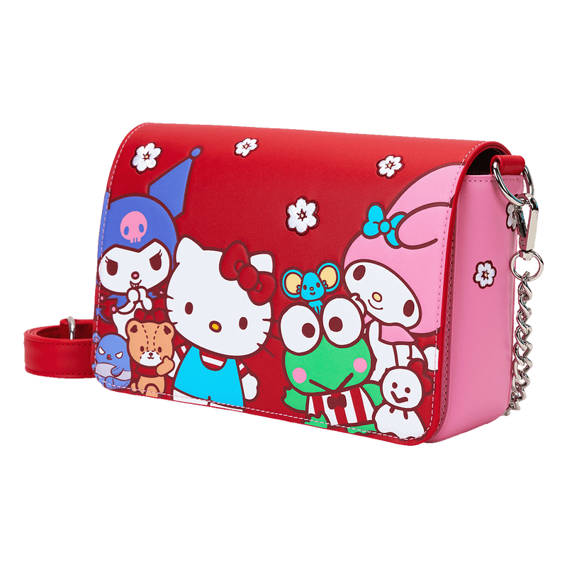 HELLO KITTY AND FRIENDS RED AND PINK CROSSBODY BAG - SANRIO