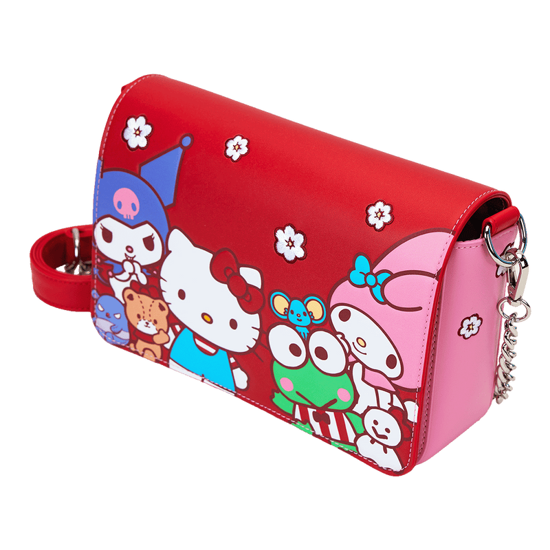 HELLO KITTY AND FRIENDS RED AND PINK CROSSBODY BAG - SANRIO