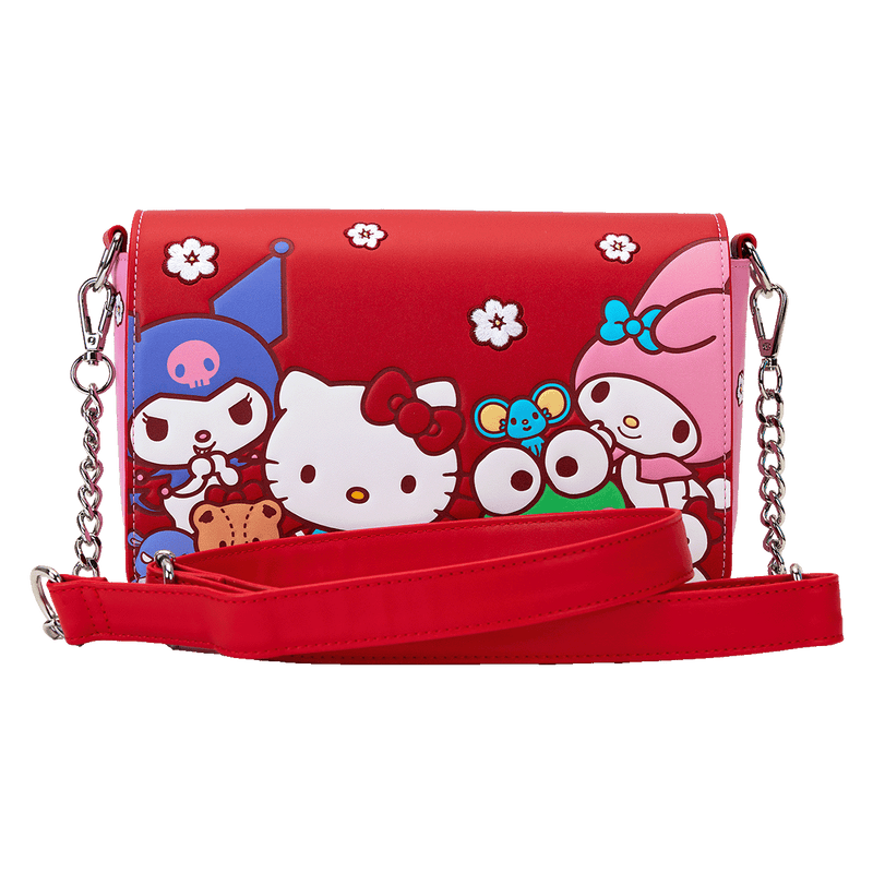 HELLO KITTY AND FRIENDS RED AND PINK CROSSBODY BAG - SANRIO