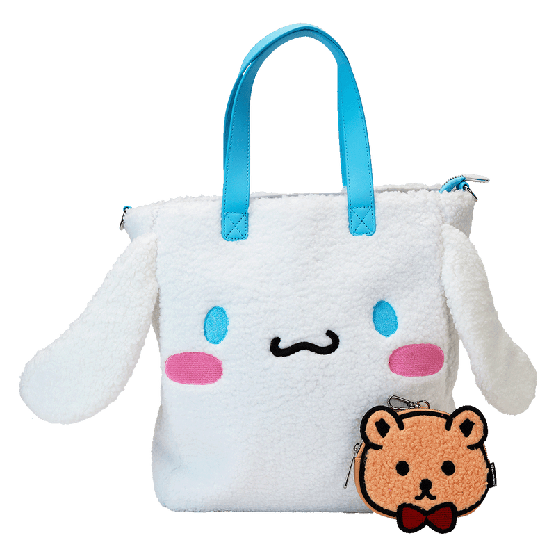 CINNAMOROLL SHERPA TOTE BAG WITH COIN BAG - SANRIO