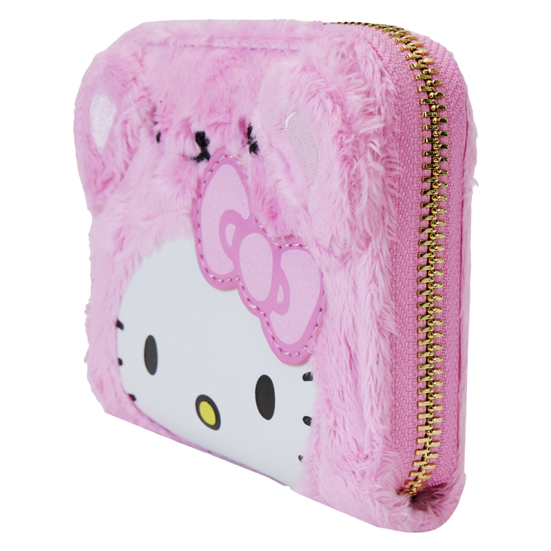 HELLO KITTY PLUSH BEAR ZIP AROUND WALLET - SANRIO