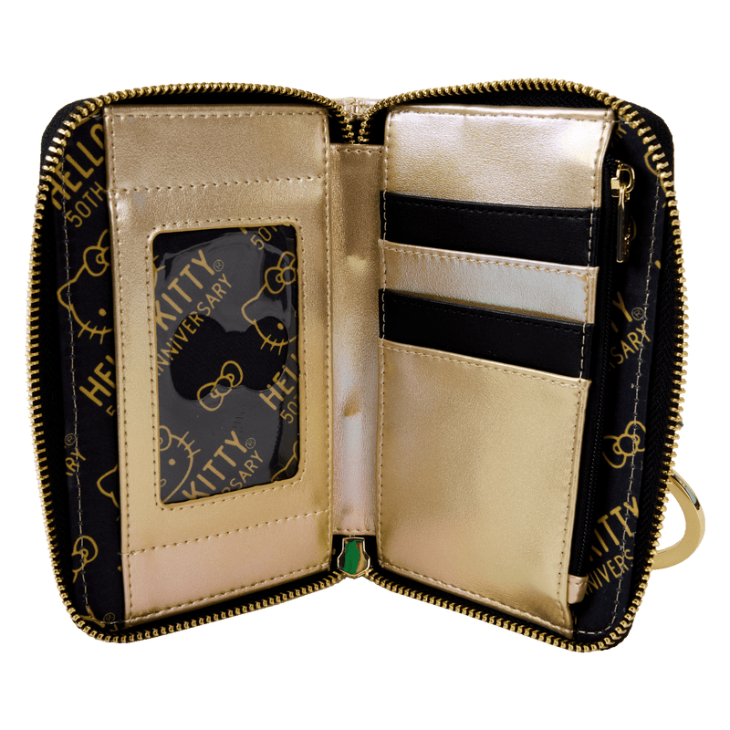 SANRIO 50TH ANNIVERSARY GOLD ZIP AROUND WALLET