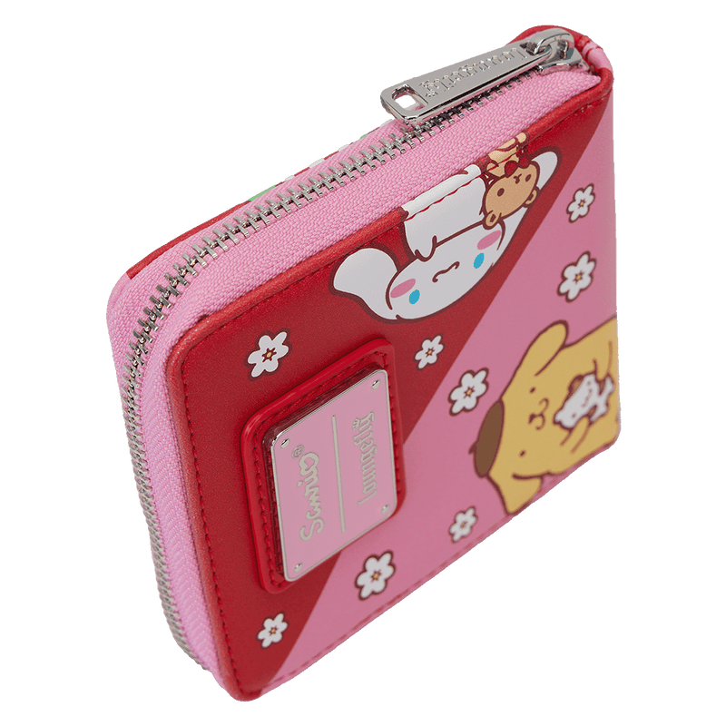 HELLO KITTY AND FRIENDS RED AND PINK ZIP AROUND WALLET - SANRIO