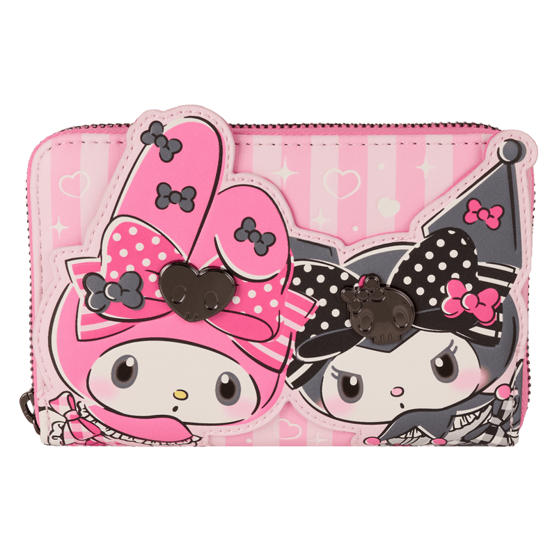 MY MELODY AND KUROMI ZIP AROUND WALLET - SANRIO