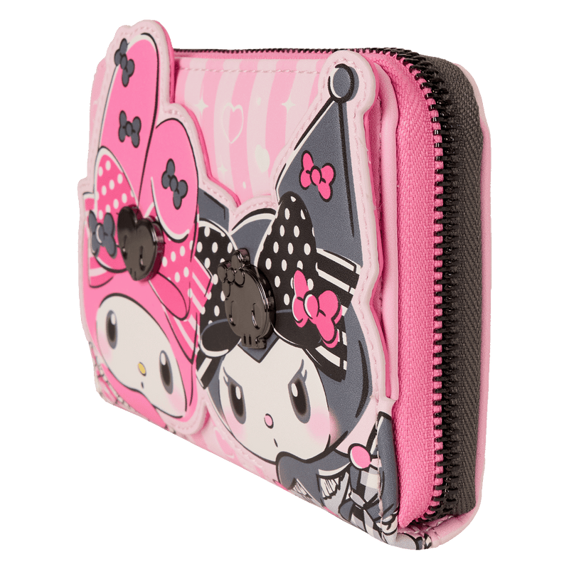 MY MELODY AND KUROMI ZIP AROUND WALLET - SANRIO