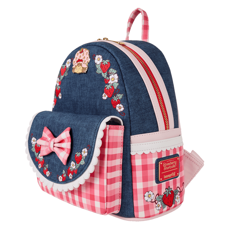 STRAWBERRY SHORTCAKE FAUX DENIM MINI BACKPACK