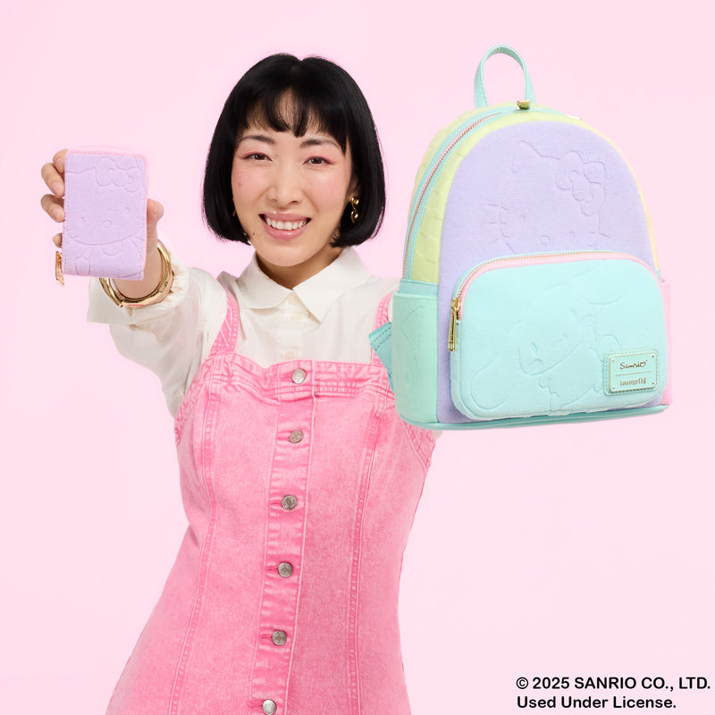 SDCC HELLO KITTY AND FRIENDS COLOUR BLOCK TERRY CLOTH MINI BACKPACK - SANRIO