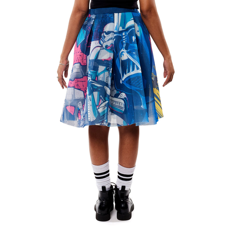 STITCH SHOPPE DARK SIDE VS. LIGHT SIDE DOUBLE SIDED HEATHER SKIRT - STAR WARS