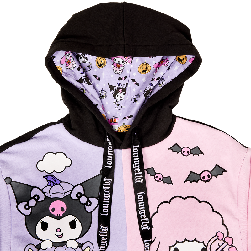 KUROMI AND MY MELODY HALLOWEEN HOODED SWEATSHIRT