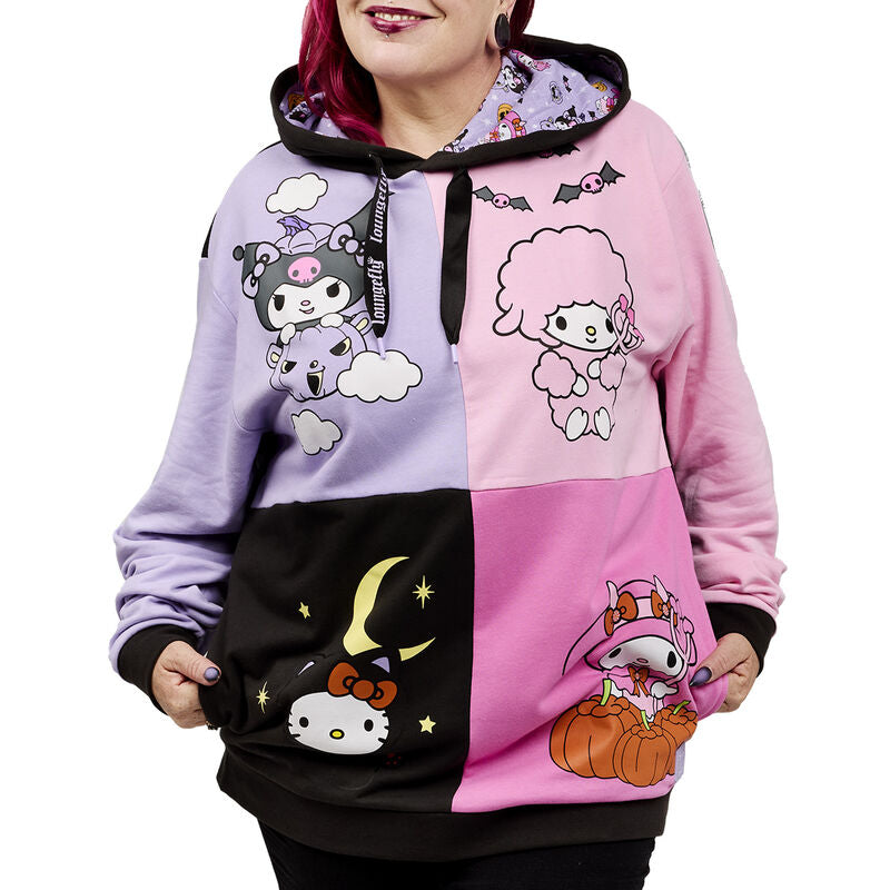 KUROMI AND MY MELODY HALLOWEEN HOODED SWEATSHIRT