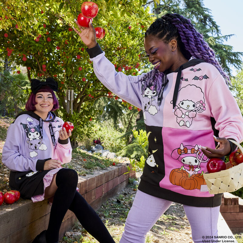 KUROMI AND MY MELODY HALLOWEEN HOODED SWEATSHIRT