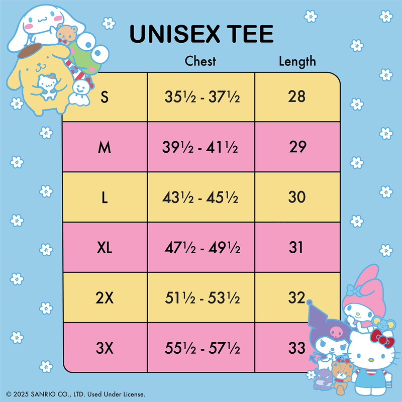 SANRIO AND FRIENDS UNISEX TEE