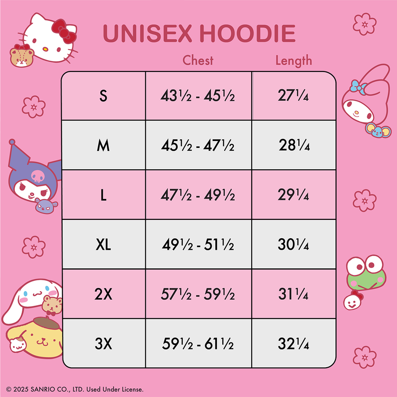 SANRIO AND FRIENDS UNISEX HOODIE