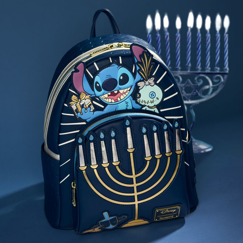 LIGHT UP MENORAH STITCH MINI BACKPACK - LILO AND STITCH