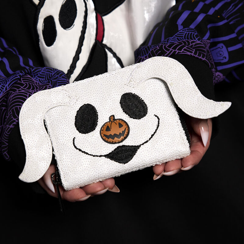 ZERO COSPLAY SEQUINS GLOW ZIP AROUND WALLET - THE NIGHTMARE BEFORE CHRISTMAS