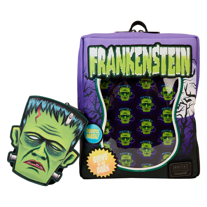 FRANKENSTEIN NEON MASK MINI BACKPACK - UNIVERSAL MONSTERS