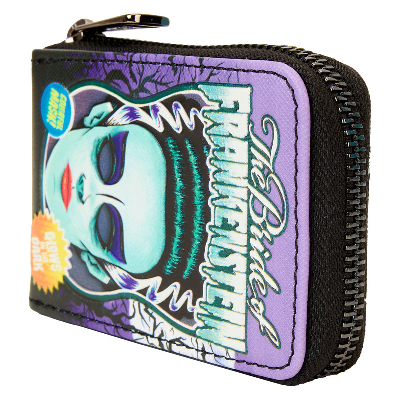 BRIDE OF FRANKENSTEIN NEON MASK ZIP AROUND WALLET - UNIVERSAL MONSTERS