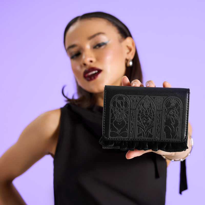 DISNEY VILLAINS BLACK VELVET WALLET