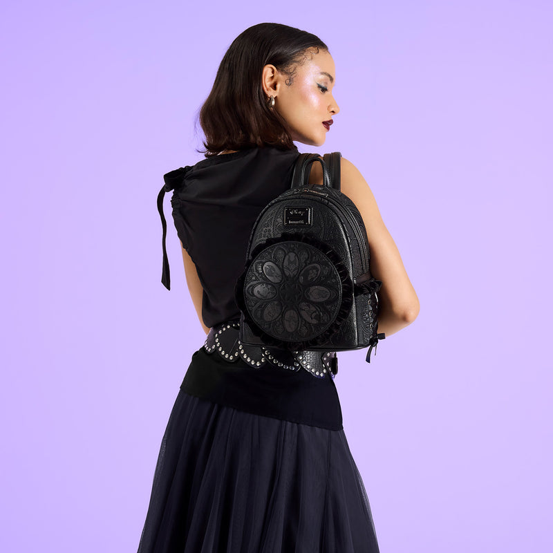 DISNEY VILLAINS BLACK VELVET MINI BACKPACK