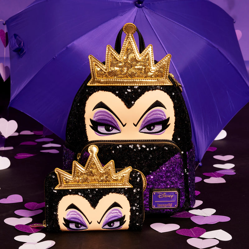 EVIL QUEEN SEQUIN COSPLAY MINI BACKPACK - SNOW WHITE AND THE SEVEN DWARFS