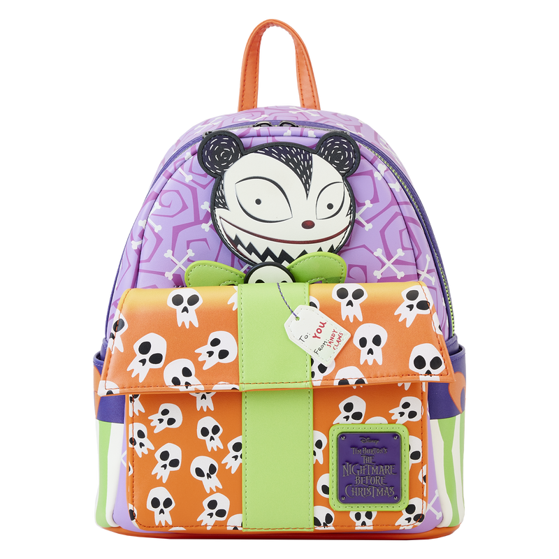 SCARY TEDDY PRESENT MINI BACKPACK - THE NIGHTMARE BEFORE CHRISTMAS