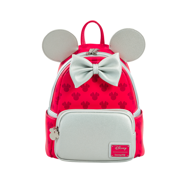 MINNIE MOUSE RED WITH SILVER POCKET BACKPACK - DISNEY