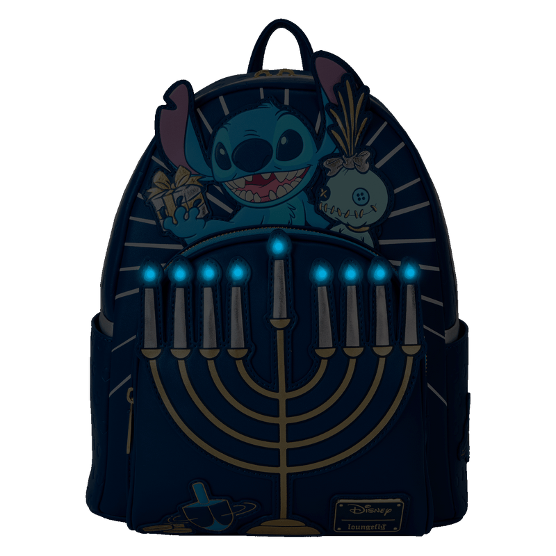 LIGHT UP MENORAH STITCH MINI BACKPACK - LILO AND STITCH