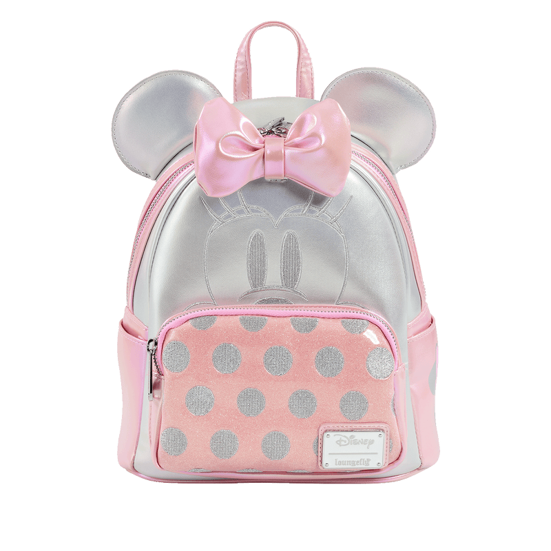 SILVER AND PINK MINNIE MOUSE MINI BACKPACK - DISNEY