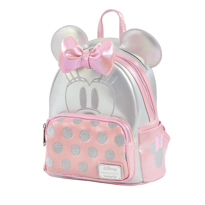 SILVER AND PINK MINNIE MOUSE MINI BACKPACK - DISNEY