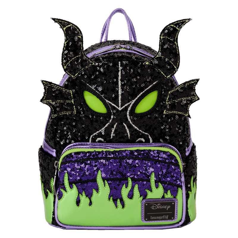 SEQUIN MALEFICENT DRAGON COSPLAY MINI BACKPACK - DISNEY