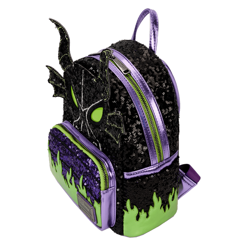 SEQUIN MALEFICENT DRAGON COSPLAY MINI BACKPACK - DISNEY