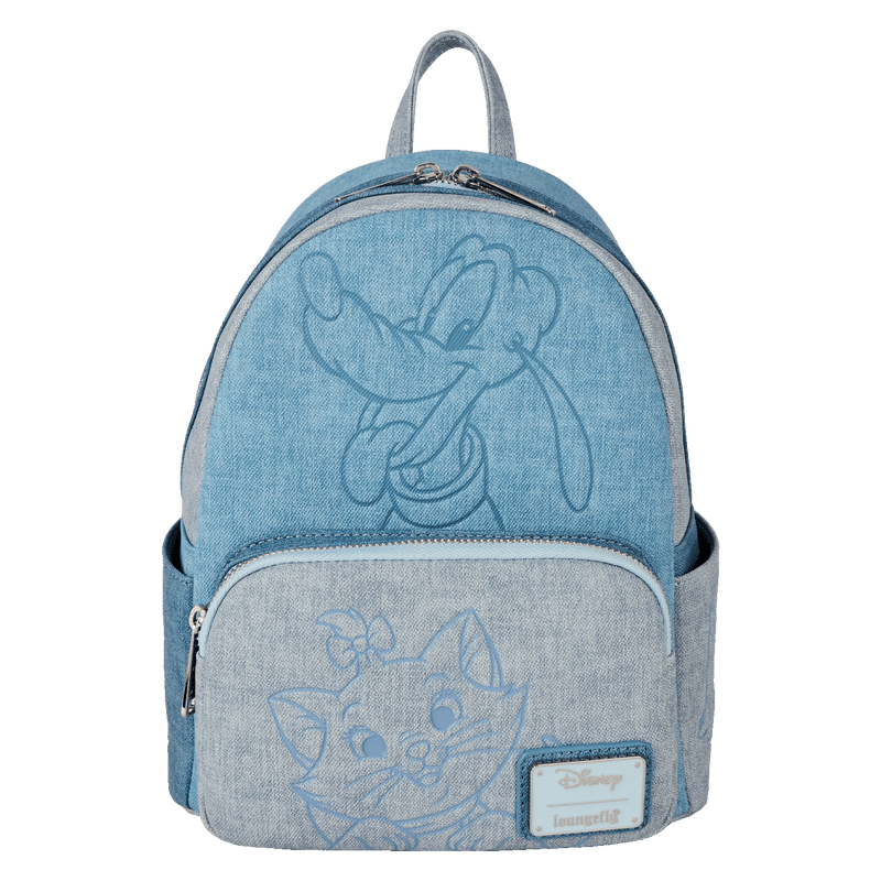 DISNEY DOGS AND CATS FAUX DENIM MINI BACKPACK