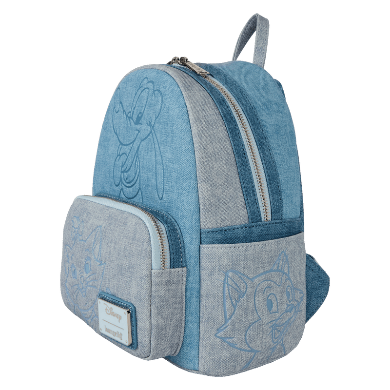 DISNEY DOGS AND CATS FAUX DENIM MINI BACKPACK