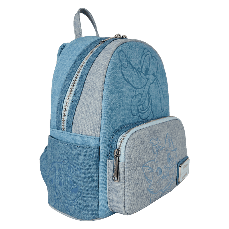 DISNEY DOGS AND CATS FAUX DENIM MINI BACKPACK