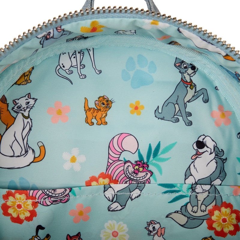 DISNEY DOGS AND CATS FAUX DENIM MINI BACKPACK