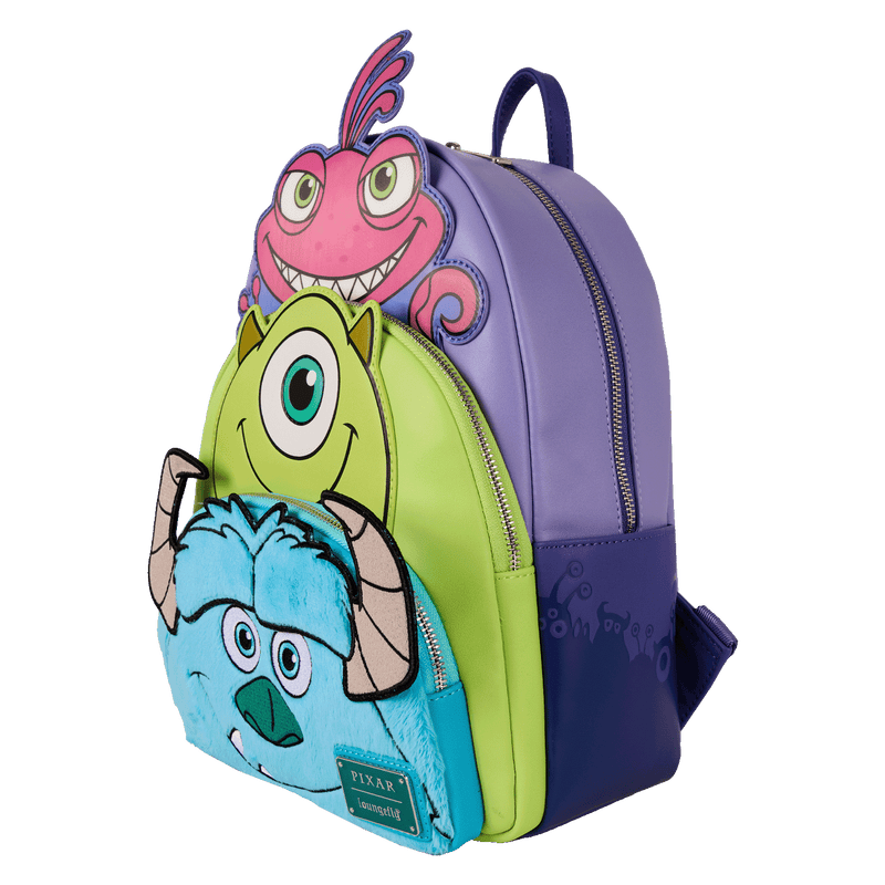 MIKE, SULLEY AND RANDALL TRIPLE POCKET MINI BACKPACK - MONSTERS INC.