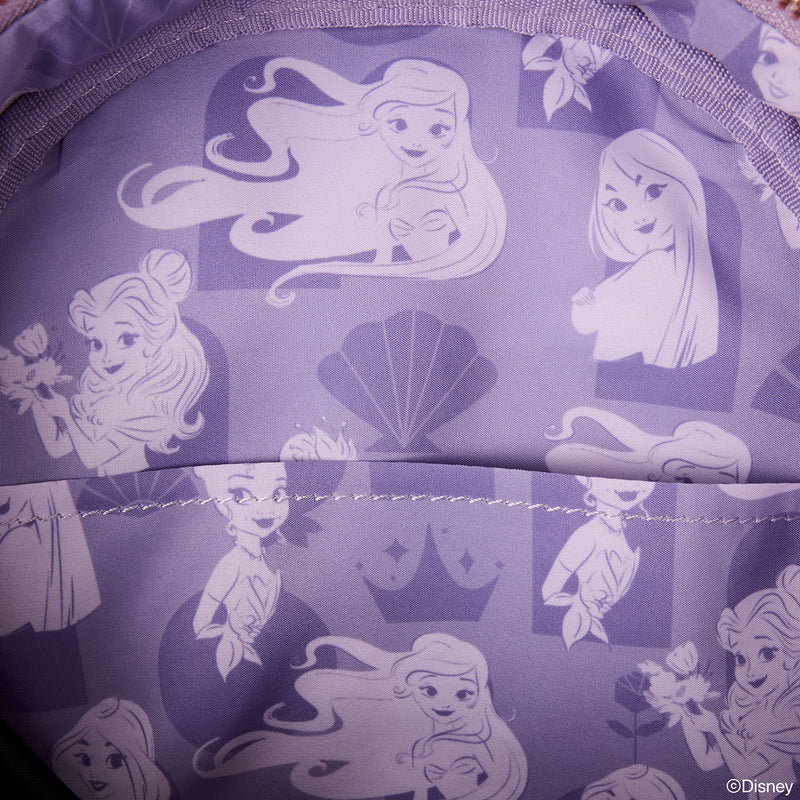 DISNEY PRINCESS IRIDESCENT ALL OVER PRINT MINI BACKPACK