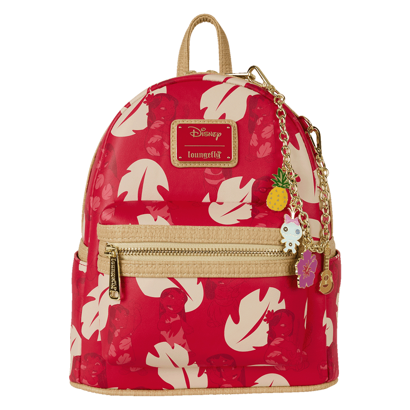 LILO DRESS PRINT AND CHAIN MINI BACKPACK - LILO AND STITCH