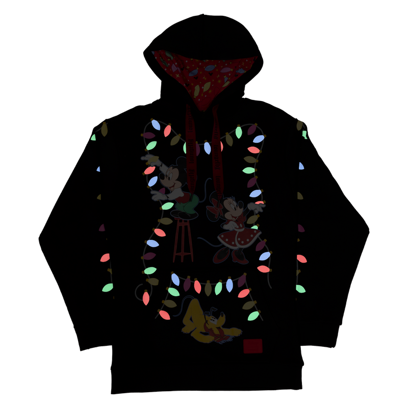 MICKEY'S LIGHT UP DECORATIONS HOODED SWEATSHIRT - DISNEY