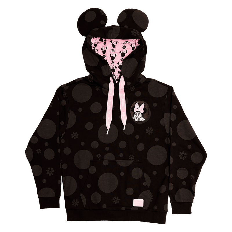 MINNIE ROCKS THE DOTS FLORAL UNISEX HOODIE