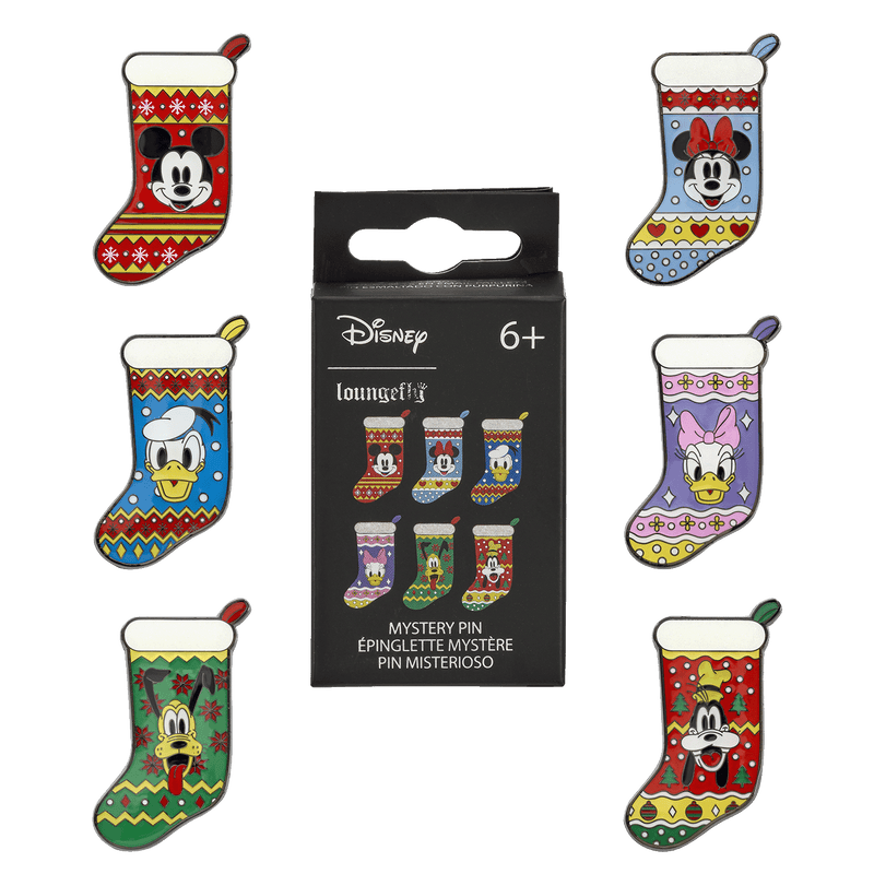 MICKEY AND FRIENDS CHRISTMAS STOCKINGS BLIND BOX PIN - DISNEY