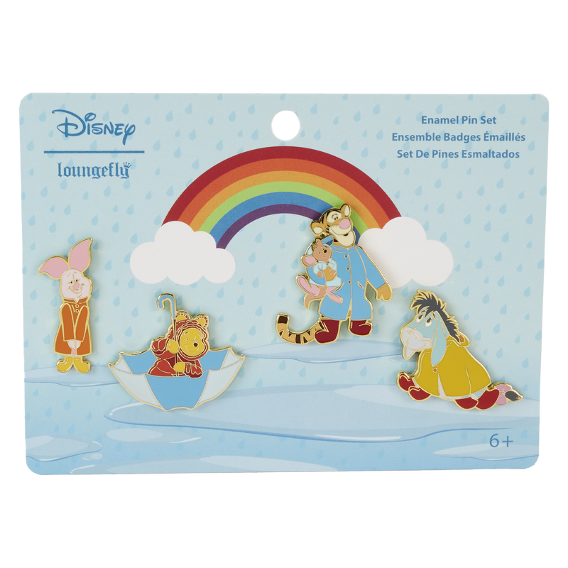 WINNIE THE POOH AND FRIENDS RAINY DAY 4-PACK PIN SET - DISNEY
