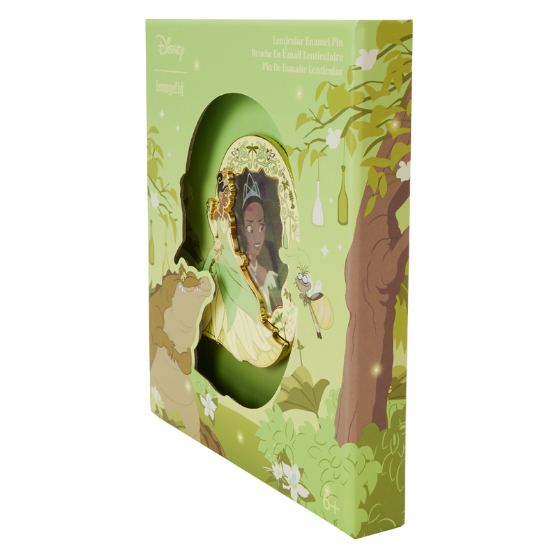 PRINCESS AND THE FROG TIANA LENTICULAR 3" COLLECTOR BOX PIN - DISNEY