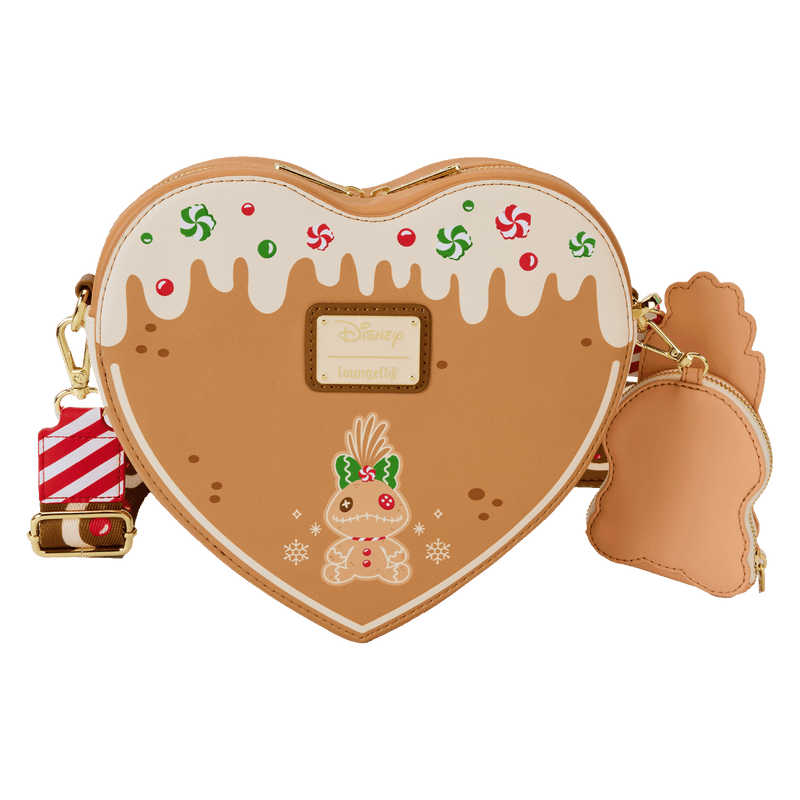 ANGEL AND STITCH GINGERBREAD HEART CROSSBODY BAG - LILO AND STITCH