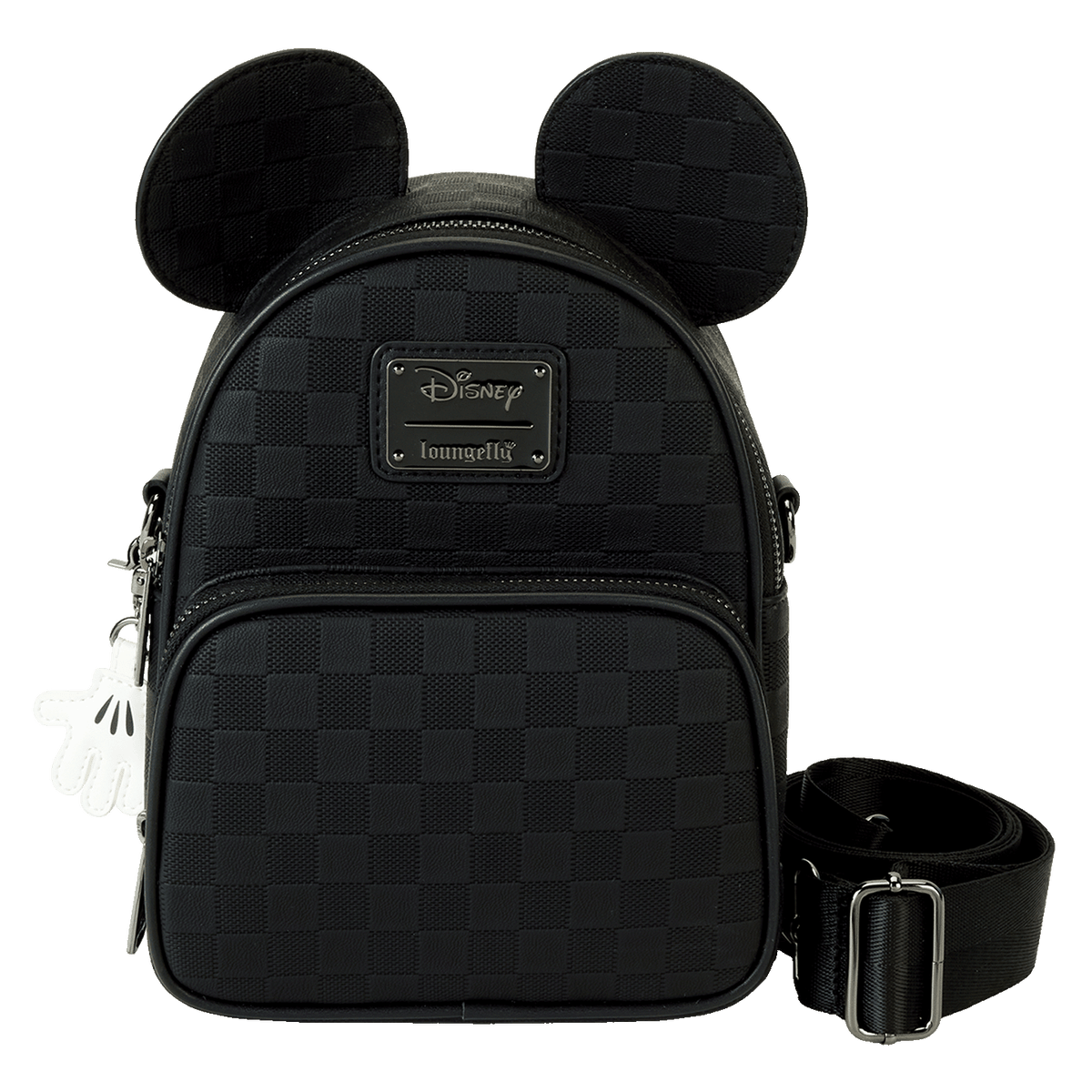 Mickey Mouse Black Checked Convertible Crossbody Disney